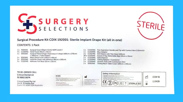 Surgical Sterile Implant Surgery Selection Kit (All in One) 2