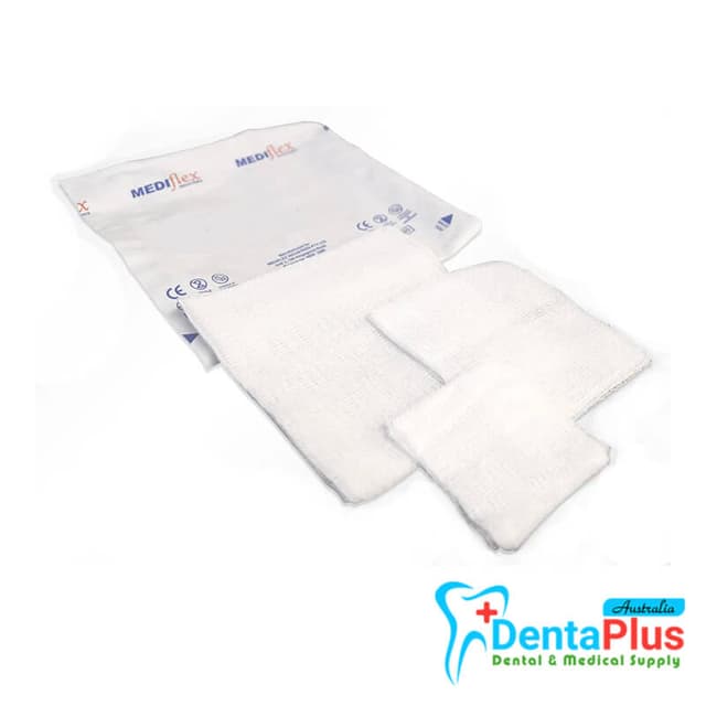 Gauze Swabs 3 Sterile (Mediflex) 7.5cm x 7.5cm - 8ply 50Pouches/pkt 2