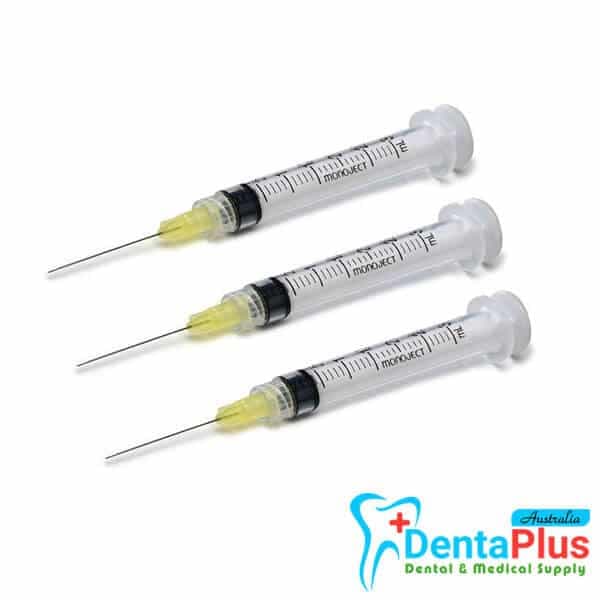 Monoject Endodontic Syringes With Needle 27G 1 1/4" 100pk