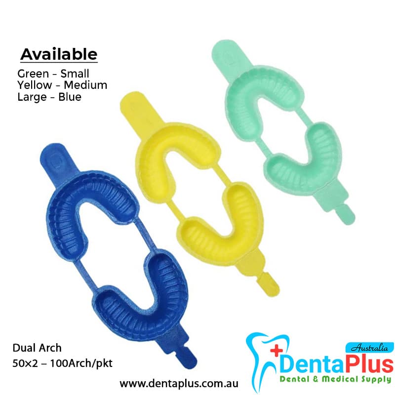 Disposable Fluoride Trays - Dual Arch (50x2 - 100Arch/pkt)