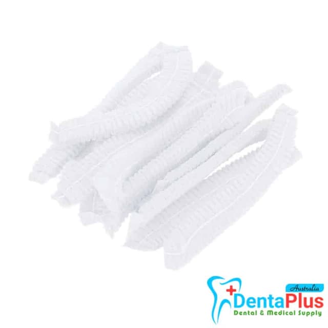 Bouffant Clip Cap/Hair Net - Blue and white #100Pcs/pkt 6