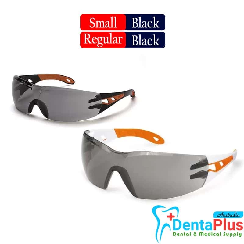 Uvex Pheos Tinted Protective Glasses /Safety Eye Wear- Black #Each