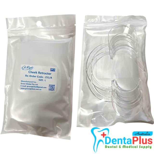 Cheek & Lip Retractor C Shape Clear #2pcs/pkt 2