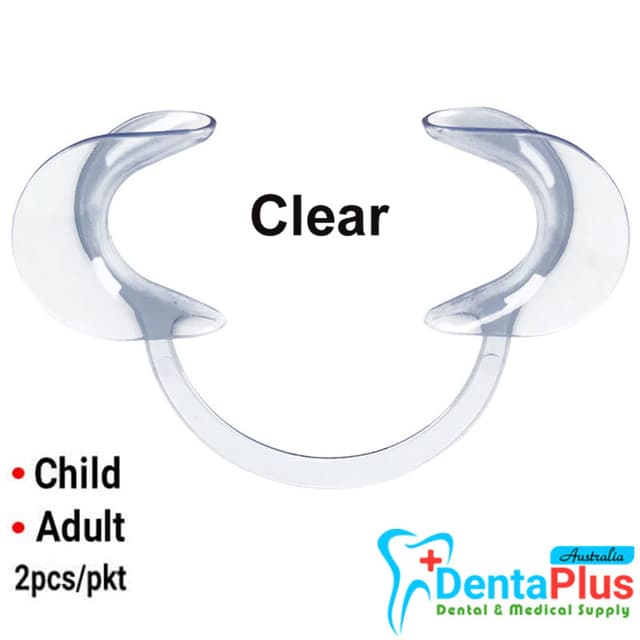 Cheek & Lip Retractor C Shape Clear #2pcs/pkt 1