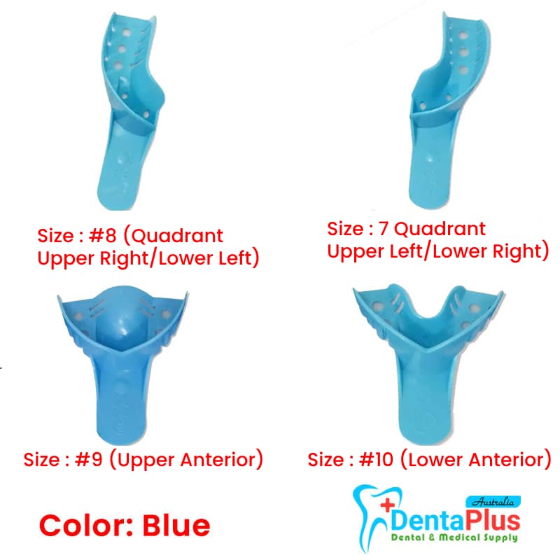 Disposable Impression Trays - Blue #12pcs/pkt