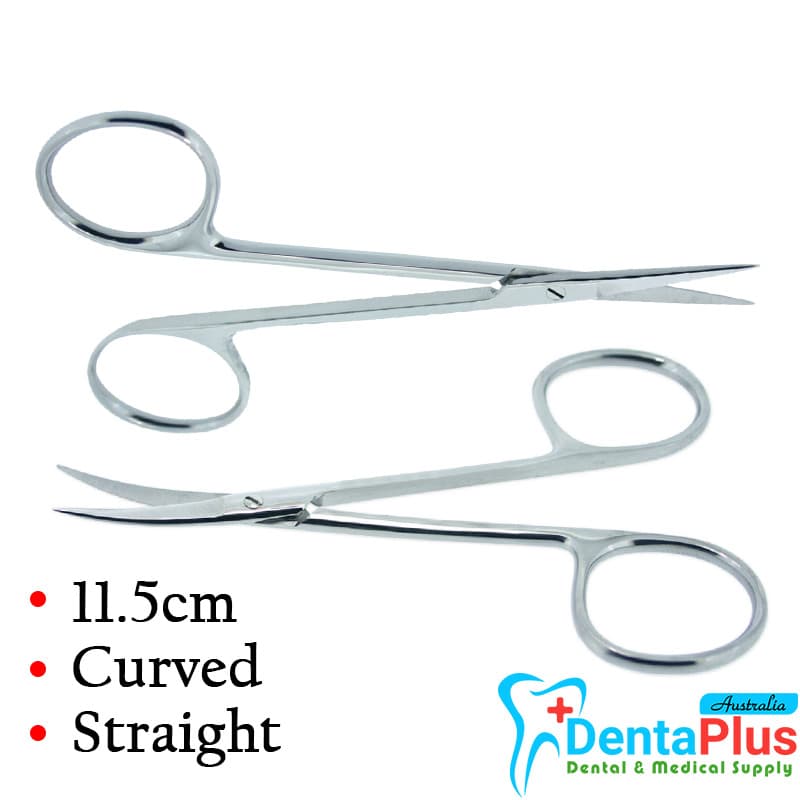 Surgical Iris Scissors (Curved) And (Straight) 11.5cm #Each