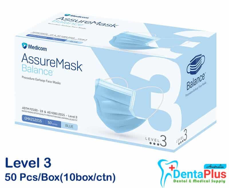Face Masks (Level -3) Medicom Safe Mask Antifog, Earloop #50Pcs/Pkt (10pkt/ctn)