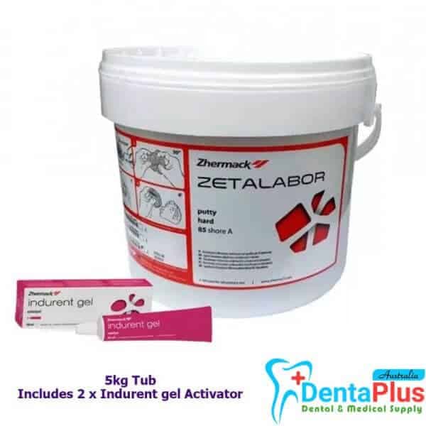 Lab Putty Zetalabor (Zhermack) - 5KG Tub Includes 2 x Indurent Activators Gel 60ml