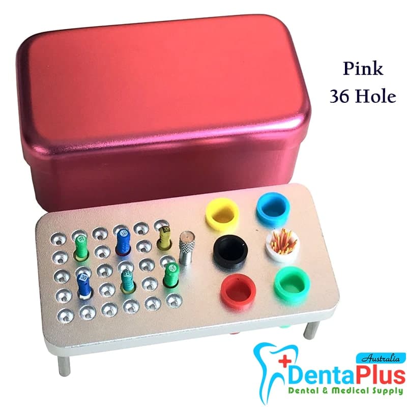 Endo File Stand Pink, 36 Holes Suitable for - Files+GP Points #Each