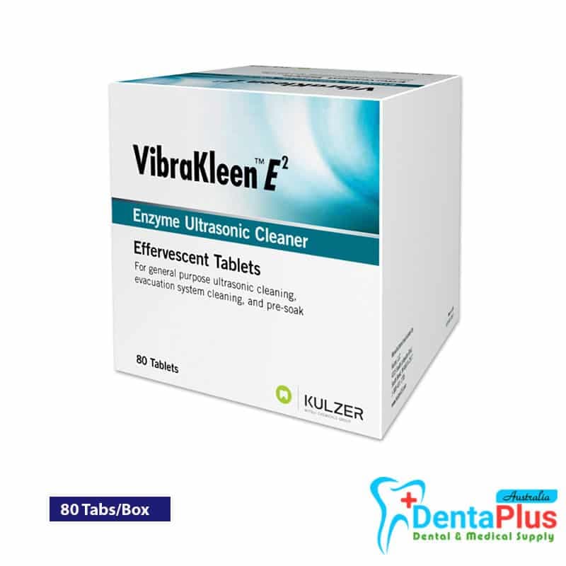 Vibrakleen E2 Enzyme Ultrasonic Cleaning Tablets , Clinic Pack (80 Tabs/Box) - Kulzer