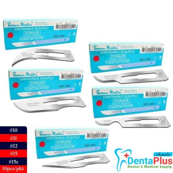 Disposable Scalpel Blade With Handle Sterile (Swann-Morton) 10pcs/pkt