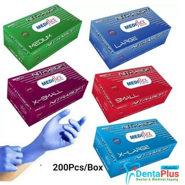 NITRASOFT Nitrile Powder Free Gloves - Mediflex 200pcs Gloves/Box,