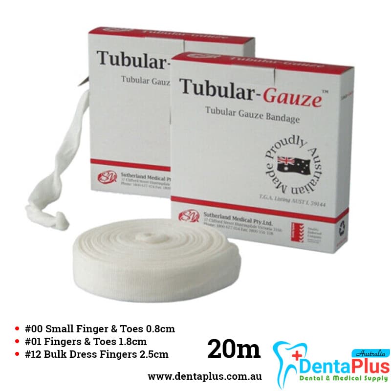 Tubular Gauze Bandage 100% Cotton Australian Made (20m) #Each Roll