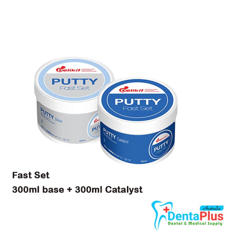Putty Delikit Fast Set # 300ml Base+300ml Catalyst