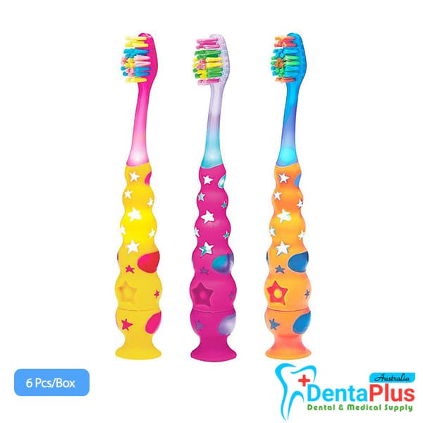 Caredent Superstars Kids Flashing Toothbrush #6pcs/pkt